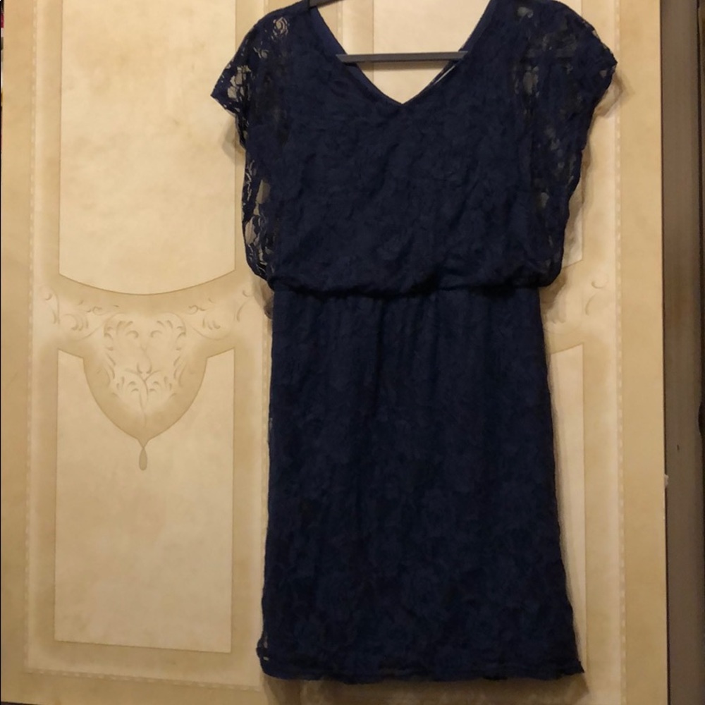 Navy blue lace dress